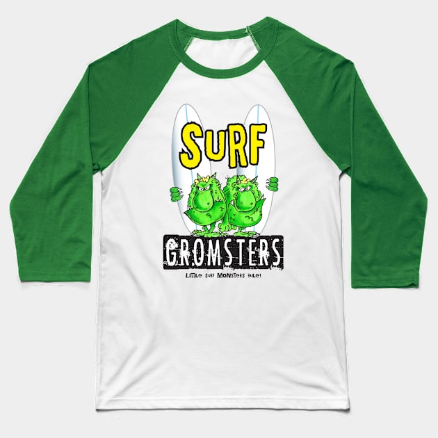 Surf Gromsters #4 Baseball T-Shirt by brendanjohnson